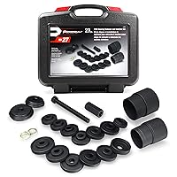 Powerbuilt Front Wheel Drive Bearing Removal and Installation Tool Set, Domestic and Import, 23 Piece Kit with Adapters - 648741