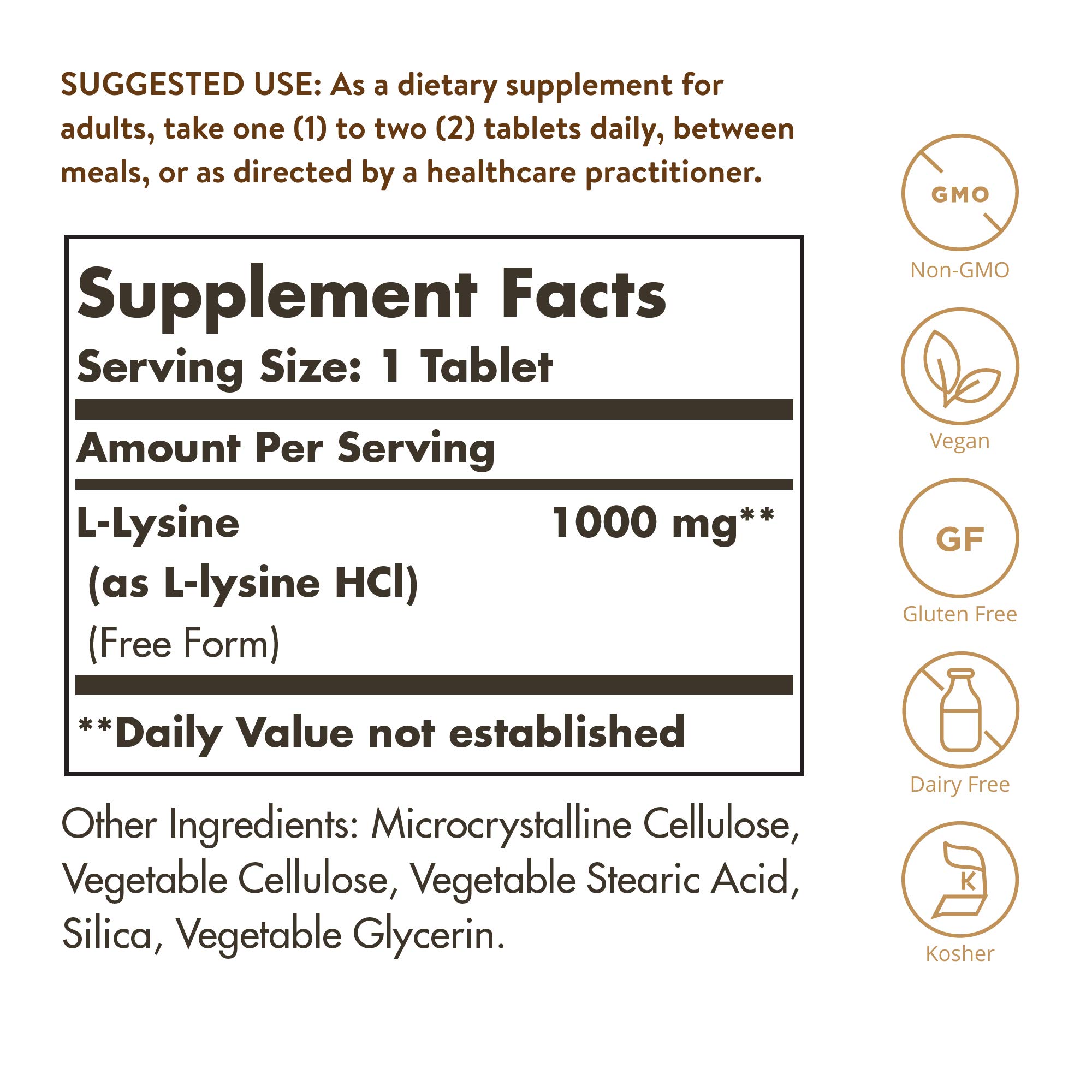 SOLGAR L-Lysine 1000 mg, 250 Tablets - Enhanced Absorption and Assimilation & Vitamin D3 (Cholecalciferol) 250 MCG (10,000 IU), 120 Softgels - Helps Maintain Healthy Bones