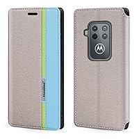 Motorola Moto One Zoom Case, Fashion Multicolor Magnetic Closure Leather Flip Case Cover with Card Holder for Motorola One Pro (6.39”)