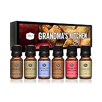 P&J Trading Fragrance Oil Grandma's Kitchen Set | Apple Pie, Pecan Pie, Blueberry Muffin, Bacon, Strawberry Shortcake, Coffee Cake Candle Scents for Candle Making, Freshie Scents, Soap Making