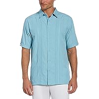 Cubavera Men’s Embroidered Chambray Short Sleeve Button-Down Shirt, Classic Fit, Men’s Casual Shirts (Sizes Small-5XL)