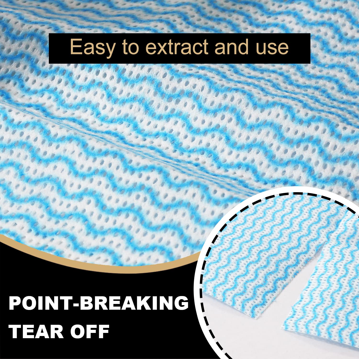 Supmaquc Reusable Cleaning Cloths Disposable Cleaning Towels Kitchen Dish Paper Towels Multipurpose Household Towels Thickened No Woven Handy Wipes, 2 Rolls of 100 Sheets, 7.9