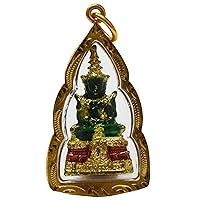 Thai Jewelry Amulet Necklace Religions Spirituality Buddhism Amultes Mini Emerald Buddha Statue Pendant