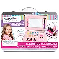 Make It Real: Glam Makeup Set - 10 Piece Travel Hard Case, Tweens & Girls, All-in-One Cosmetic & Beauty Kit, Includes Instrumental Dream Guide for Inspiration, Nails-Lips-Face, Kids Ages 8+