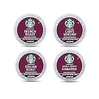 Starbucks K-Cup Coffee Pods—Dark Roast Coffee—Variety Pack—100% Arabica—1 box (96 pods)