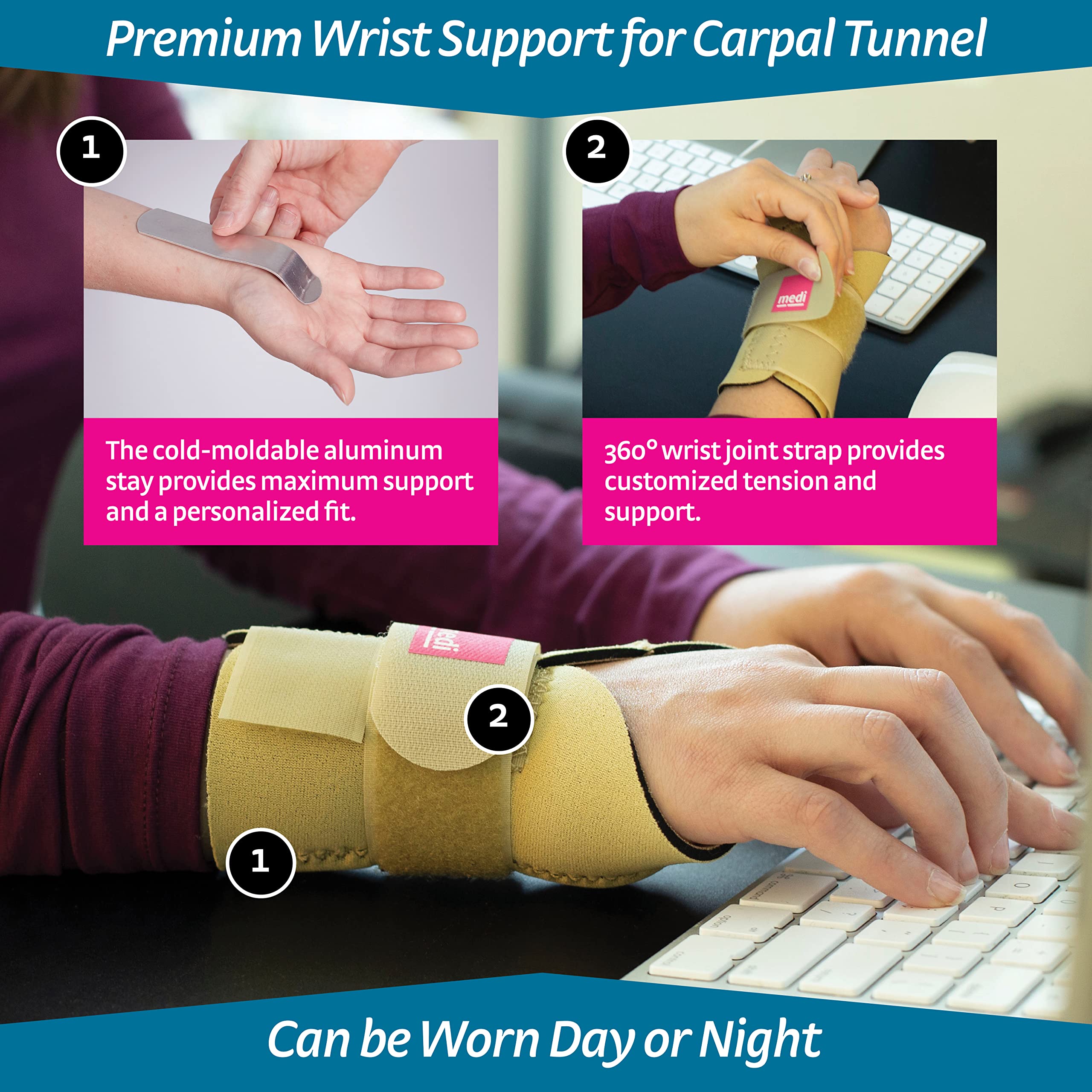 medi Neoprene Carpal Tunnel Wrist Support - carpal tunnel, sprains, & weak wrists