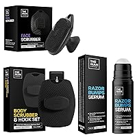 The Man Silicone Face Scrubber & Body Scrubber & Razor Bumps Serum Roll On – Bundle