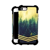 Golden Forest Chevrons x Faded Wood Design Case (Galaxy S7 Tough 2in1)