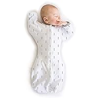 SwaddleDesigns Transitional Swaddle Sack with Arms Up Half-Length Sleeves and Mitten Cuffs, Tiny Arrows, Medium, 3-6mo, 14-21 lbs (Parents' Picks Award Winner, Easy Transition with Better Sleep)