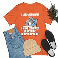 Funny I are Programmer I Make Computer Beep Boop Cute Cat T-Shirt for Men Women