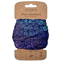 Blue Headband for Women - Wide - Fabric Headband and Stretchy Hair Scarf - Blue, 1 Count (Pack of 1)