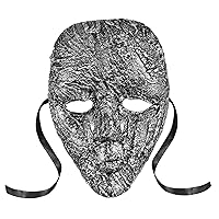 Forum Novelties Textured Face Mask (Silver)