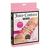 Make It Real - Juicy Couture Mini Crystal Sunshine - DIY Charm Bracelet Making Kit - Friendship Bracelet Kit with Swarovski Crystal Charms - Arts & Crafts Bead Kit for Girls - Makes 5 Bracelets