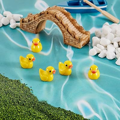 100 Pieces Tiny Ducks Mini Resin Duck Slime Bead Miniature Duck