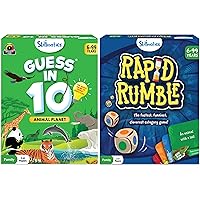 Skillmatics Rapid Rumble & Guess in 10 Animal Planet Bundle, Games for Kids, Teens & Adults