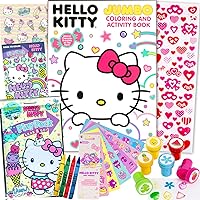 Hello Kitty Coloring Acitivty Book Set for Kids, Girls - Bundle with PlayPack, Stickers, Kids Coloring Book and More