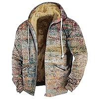 Men's Plaid Jacket Zipper Christmas Print Jacket And Autumn Casual Trend Hooded Jacket Leather