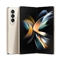 Galaxy Z Fold 4 Cell Phone, Factory Unlocked Android Smartphone, 512GB, Flex Mode, Hands Free Video, Multi Window View, Foldable Display, S Pen Compatible, US Version, 2022, Beige