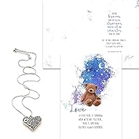 Smiling Wisdom - Heart Necklace and Greeting Card - Women Daughter Granddaughter