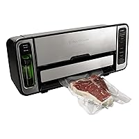 FoodSaver 5800 Series Vacuum Sealer Machine, 2-In-1 Automatic Bag-Making Vacuum Sealing System with Handheld Vacuum Sealer for Airtight Food Storage and Sous Vide, FS5860, Silver