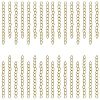 100Pcs Necklace Chain Extender for Jewelry Making,Stainless Steel Bracelets Extender Bracelet Chain Extender Chain Extension Tails for Necklaces Bracelet,Anklets,Jewelry Making Supplies(Gold)