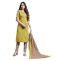 Customized Readymade Women's Indian Pakistani Dress | Banarasi Art Silk Stitched Woven Salwar Kameez Dupatta Suit