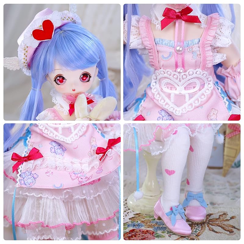 Amazon.com: Yunle 1/4 BJD Dolls,Anime Style 16 Inch BJD Ball Jointed Doll  Full Set Including Wig, 3D Eyes, Clothes, Shoes,Gift for Girls (Jan) : Toys  & Games