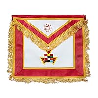 Fringed High Priest Royal Arch Masonic Apron - [Red & Gold]