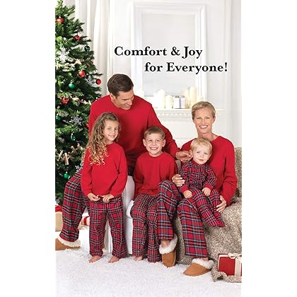 PajamaGram Christmas Pajamas for Family, Thermal Plaid