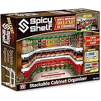 Spicy Shelf Deluxe - Expandable Spice Rack and Stackable Cabinet & Pantry Organizer (1 Set of 2 Shelves) - As seen on TV Deluxe (Spicy Shelf Organizer) - Pantry Organization - Pantry Spice Organizer