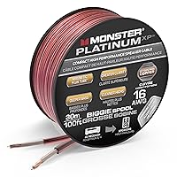 Monster 16 AWG Speaker Wire: Advanced Performance XP Speaker Cable 100 FT Spool with Copper Speaker Wire Clad Aluminum (CCA) Audio Wire Construction - Easy to Strip & Install Speaker Cables