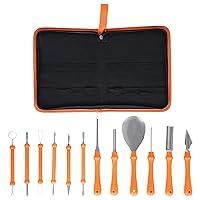 Clay Sculpting Tools – 12 Pieces Modelling Clay Tools with Polymer Handles for Sculpting, Dotting, Drawing, Baking & Modelling – Pottery Sculpture Tools Kit for Both Beginners & Advance Sculptors
