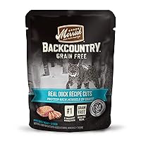 Merrick Backcountry Grain Free Gluten Free Premium High Protein Wet Cat Food, Duck Recipe Cuts With Gravy - (Pack of 24) 3 oz. Pouches
