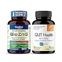 Sandhu's Zinc Supplement with Ionophores with Superior Absorption & Gut Health - Prebiotic, Probiotic, Postbiotic & L-Glutamine | Supports Immune & Digestive Health| Made in USA