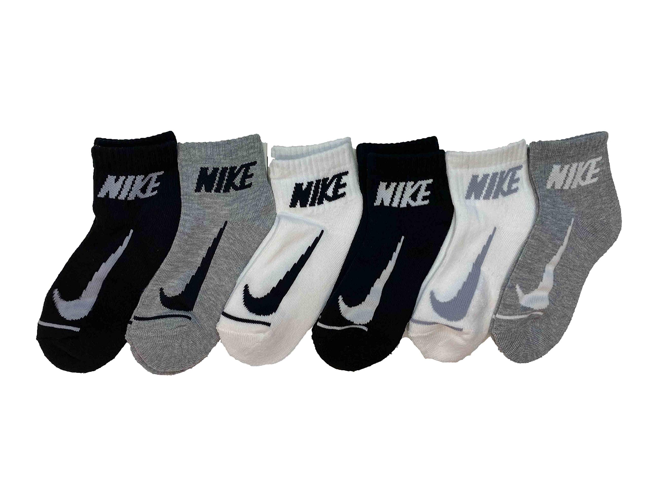 Nike Little Boy Cushioned Quarter Socks 6 Pack