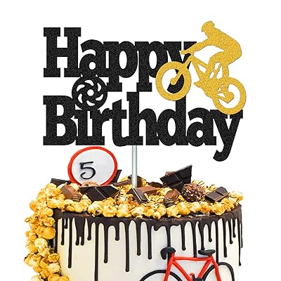 Mua Bicycle Cake Topper Happy Birthday Bike Cake Decorations for ...