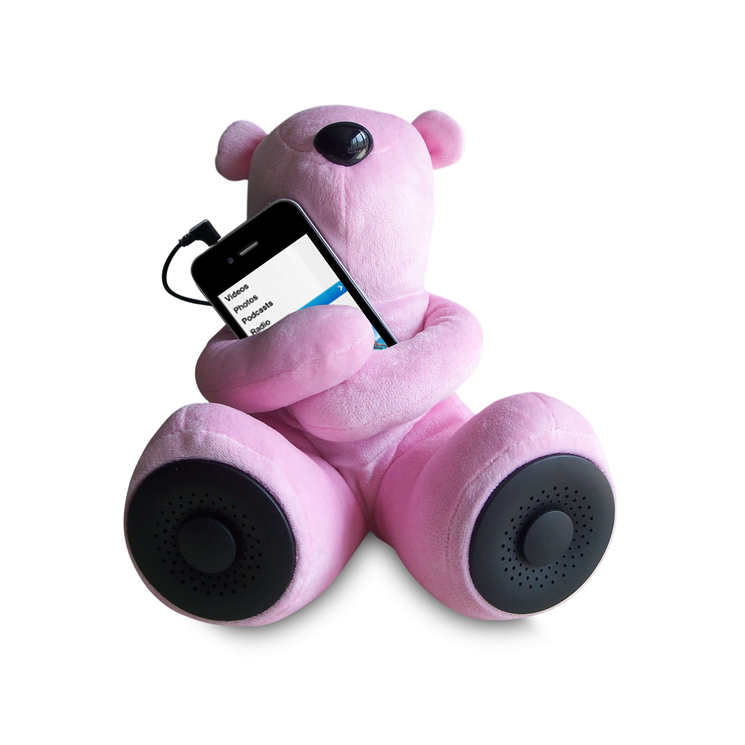 Sungale S-T1 Portable Teddy Speaker For iPod, iPhone, Smartphone, MP3, Media Player (Pink)