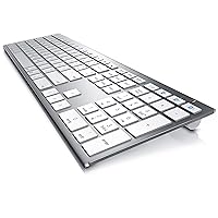 CSL-Computer Bluetooth Keyboard - 2-in-1 Bluetooth Wireless 2.4 GHz - Memory Function for 3 Devices - Multimedia Keyboard QWERTZ Layout Li-Ion Battery - Compatible with Windows Android Linux