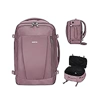 ECOHUB 17'' Travel Backpack, Personal Item Backpack with 13 Pockets, Flight Approved Carry on Backpack with USB Port & Luggage Sleeve, Travel bag for Women, Water Resistant Backpack, Pink