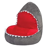 Trend Lab Shark Toddler Chair Plush Character Kids Chair Comfy Furniture Pillow Chair for Boys and Girls, 21 x 19 x 19 inches