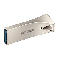 SAMSUNG BAR Plus 3.1 USB Flash Drive, 128GB, 400MB/s, Rugged Metal Casing, Storage Expansion for Photos, Videos, Music, Files, MUF-128BE3/AM, Champagne Silver
