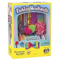 Fashion Headband Making Kit - Makes 10 DIY Headbands, Arts and Craft Kits for Ages 5-7+, Kids Activities, Birthday Gifts for Girls