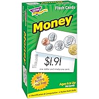 Trend Enterprises: Money Skill Flash Cards, Exciting Way for Everyone to Learn, Builds Math Skills, Great for Skill Building and Test Prep, 96 Cards Included, Ages 6 and Up