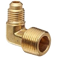 Anderson Metals-54049-0808 Brass Tube Fitting, 90 Degree Elbow, 1/2