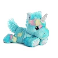 Aurora® Vibrant Bright Fancies™ Blueberryripple Unicorn™ Stuffed Animal - Eye-Catching Fun - Delightful Cuddles - Blue 7 Inches