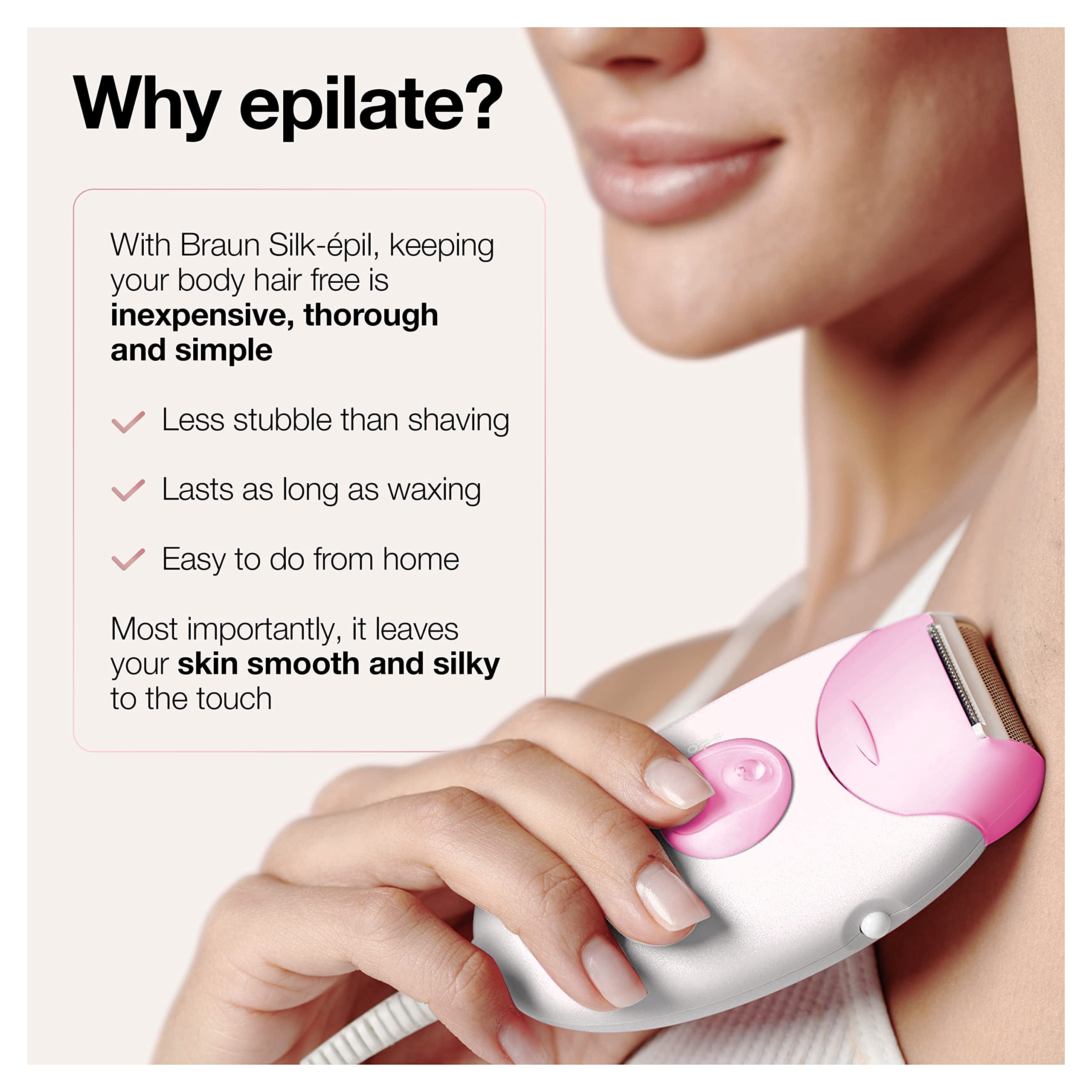 Braun Epilator Silk-epil 3 3-270, Hair Removal Device, Epilator for Women, Shaver & Trimmer, Hair Removal