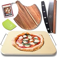 Pizza Stone for Oven Set - 15 inch Pizza Stone for Grill - 5PCS Pizza Making Kit - Oven Pizza Stone - Pizza Baking Stones for Oven, Baking Stone for Bread - Pizza Oven Accessories