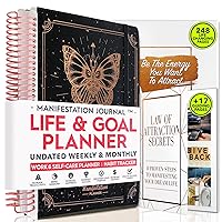 Manifestation Planner - Undated Deluxe Weekly & Monthly Life Planner to Achieve Your Goals, A 12 Month Journey to Increase Productivity, Organizer & Gratitude Journal & Stickers - B5 (10.1
