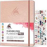 Clever Fox Planner PRO – Weekly & Monthly Life Planner to Increase Productivity, Time Management and Hit Your Goals, 8.5x11″ (Rose Gold)