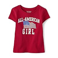 The Children's Place baby girls All American Girl Short Sleeve Graphic T shirt